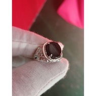 PERMATA AKIK YAMAN HITAM ASLI RING PERAK /SILVER 925
