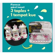 paket hemat wadah bolu + toples set fiorenza