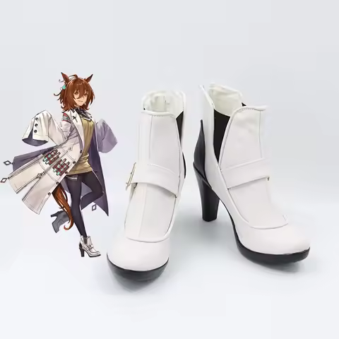 Pretty Derby Agnes Tachyon Cosplay Shoes Boots Halloween White Anime Cosplay Shoes