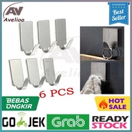 GANTUNGAN NEWs Multipurpose STAINLESS Steel Clothes Hanger, 6 Pieces