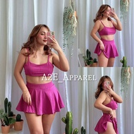 A2E | Summer Swimsuit | Two Piece Swimsuit Skirt Bikini Bra paired with skirt