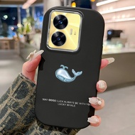 HP MERAH Phone Case For Realme C55 Narzo N55 Case Silicone Phone Case Beautiful Pink Whale Pattern B