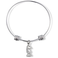Emerald Park Jewelry Chess Bracelet | Knight Chess Game Piece Fancy Charm Bangle