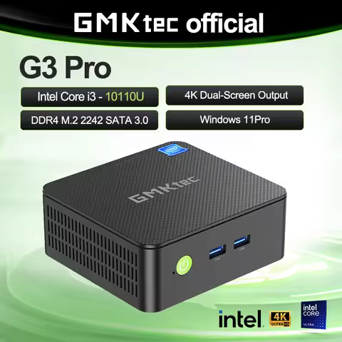 GMKtec NucBox G3 Pro Mini PC Intel Core i3-10110U DDR4 M.2 2242 SATA 3.0 SSD Windows 11Pro WIFI 6 BT