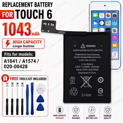 Premium Replacement Battery A1641 A1574 For iPod Touch 6th Gen 6G iTouch 6 Portable Device Battery R