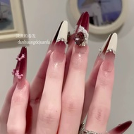 handmade nails fake nails Bow Wearing Nails Long Exquisite Heavy Industry Wearable Manicure 2025 New
