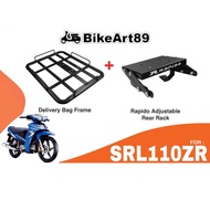 Monorack Yamaha Lagenda SRL110ZR RAPIDO Heavy Duty With Delivery Bag Frame Tapak Accessories Food Mo