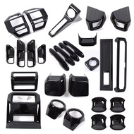 ABS Glossy Black For Toyota Land Cruiser Prado 250 LC250 2024 Car Door handle steering wheel Air Out