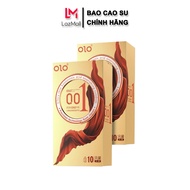 Bao cao su OLO Red Thin 001 Square Gold siêu mỏng gai nổi bó sát (10 cái)
