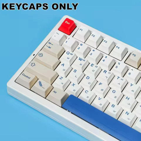146 Keys Soy Milk Korean PBT Keycaps Cherry Profile Dye-Sublimated Keycap Set for Mx Cherry Gateron 