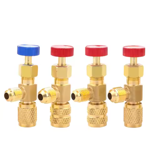 4PCS Safety Valves for Air Conditioning Systems Compatible with R22 R32 R410 Featuring 12 14 516 Qui