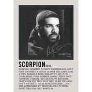 【READY STOCK】Aesthetic Poster Wall Scorpion album by drake famous rapper