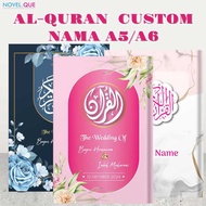 AL-QURAN WEDDING GIFT CUSTOM NAME A5 LATIN WORDS 8 COLOR BLOCKS QURAN WEDDING DOWRY AH FREE NAME/AL-