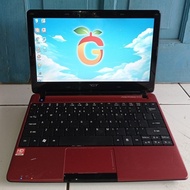 Acer Aspire One 722 Ao722 12 Inch Merah Netbook Notebook Bekas Second