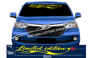 CUTTING STICKER TULISAN LIMITED EDITION SETIKER MOBIL KACA DEPAN CUTTING STIKER BEST SELLER ..!!