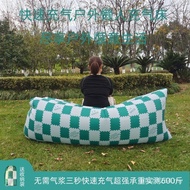 Portable Camping Music Festival Outdoor Beach Mat Influencer Air Sofa Lazy Single Inflatable Air Bed