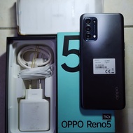 Oppo Reno 5 5G 8/128Gb  warna Hitam, kondisi 99% Sempurna (Istimewa)
