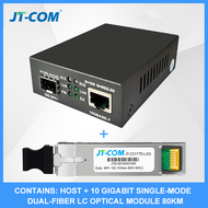JT-COM 10G ปรับปรุง SFP + เครื่องแปลงสัญญาณ10GBase-T อีเธอร์เน็ตสวิตช์ RJ45เครื่องมือแปลงแสงตัวรับส่