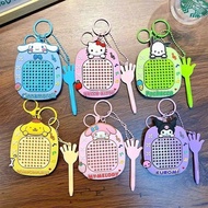 Cute Decompression Magnetic Steel Ball Drawing Board Keychain Children's Toy Key Pendant School Bag 