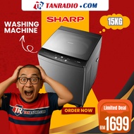 Sharp Mesin Basuh 15.5KG- 10.5KG Fully Auto Top Load Washer 洗衣机