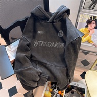 Retro Mỹ In Chữ Hạng Nặng Áo Hoodie Nữ Autumnal Phong Cách Đường Phố Hiphop Washed Vintage Áo Khoác