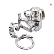 NEW 1Pcs Alloy Fishing Reel Drum Pendant Keychain Key Wheel Outdoor Fishing Tackle