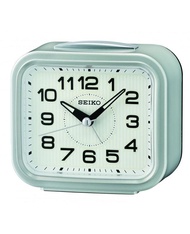 [Powermatic] SEIKO QHK050SN Digital Metallic Silver Color White Dial Bedside Alarm Clock QHK050S