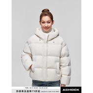 Achock Official Store - Cloud Down Jacket with Stand-Up Collar | Warm & Thick White Duck Down