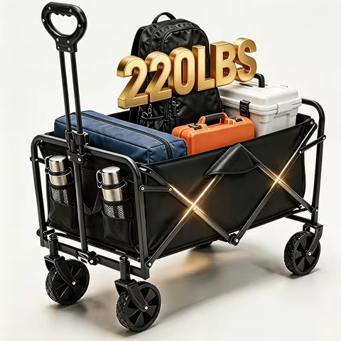 Heavy Duty Large Capacity Folding Wagon Cart Outdoor Utility Camping Beach Wagon Cart Foldable Picni