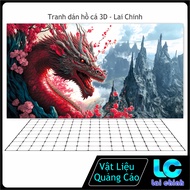 3D Aquarium Stickers Glue Decal, Aquarium Fish Tank Stickers, Arowana Fish Tank_R 157