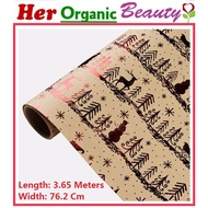 Continuous Roll Kraft Gift Wrapper for Christmas &amp; Any Occasion ("Christmas Night")