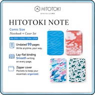 KING JIM HITOTOKI NOTE Comic Size Notebook with Zipper Cover – Undated 99 Pages Journal, Scrapbook &