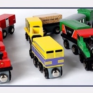 Wooden train toys set 12 pcs - wooden train toys - magnetic train