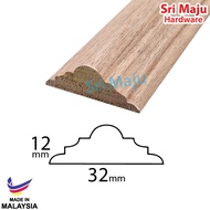 MAJU 0012 Real Wood Molding Wall Frame Skirting Wainscoting Chair Rail Wall Trim Kumai Bingkai Kayu Solid Spin Decor