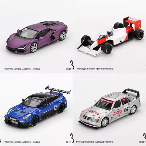 *PreSale* blister box - MINI GT 1:64 Revuelto / MP4/4 / 35GT-RR / 190E 2.5 Diecast Model Car