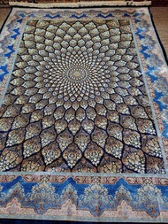 "Iranian Mastery Unveiled: Persian Silk on Silk Carpet size 3x4 meter – Exquisite Craftsmanship for 