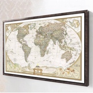 Large Vintage World Map Poster 104 x 69 cm - N401