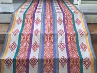 Kain tenun gradasi tenun troso jepara warna putih coklat muda tenun etnik kain tenun limited sabrina