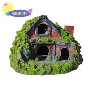 SALANDY Aquarium Decoration, Thatched House Simulation Hobbit House, Simulation Resin Betta Hideout 