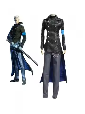 DMC 5 Vergil Suit Outfit Halloween Cosplay Costume