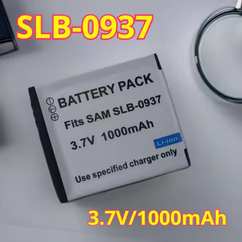 SLB-0937 Camera Battery 3.7v 1000mAh Large Capacity for Samsung PL10 ST10 NV33 L730 L830 I8 DV150F E