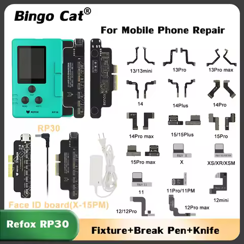 REFOX RP30 Dot Matrix Repair Programmer Cable No Need Soldering for IPhone X-11 12 13 14 15 Pro Max 