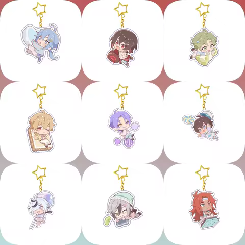 hot game Nu: Carnival 6CM Acrylic Keychain Model Cosplay Figur Desk Ornament Accessories Goods Colle