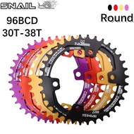 Snail Chainring Round 96BCD Asymmetrical for Shimano M7000 M8000 M9000 30 32T/34T/36T 38T Tooth Narr