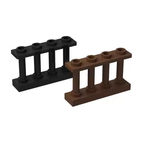 MOC blocks 15332 Fence 1 x 4 x 2 Spindled with 4 Studs DIY Enlighten Block Bricks Compatible Particl