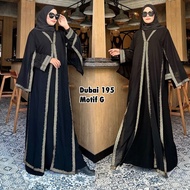 Abaya Hitam Turkey Gamis Maxi Dress Arab Saudi Bordir Zephy Turki