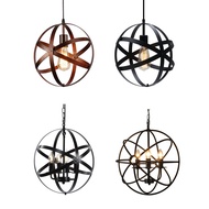 Loft Industrial Style American Candle Retro Round Iron Restaurant Light Cafe Bar Chandelier MXI2
