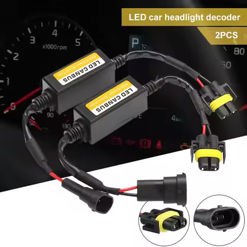 1~4PCS H1/H4/H7/H11 9006 9007Automotive LED Decoder 12V Black Anti-Flicker LED Canbus Decoder Adapte