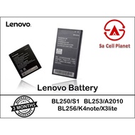 Sacellplanet//readystock//battery Lenovo//BL250/S1 BL253/A2010 BL256/K4note/X3lite