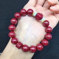 天然原礦硃砂 紫金砂12MM手鏈 硃砂量93%以上 保平安 防驚嚇